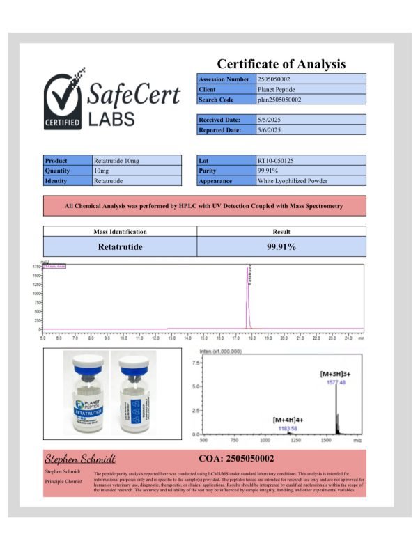 Bulk Retatrutide-RUO 10MG x 10 Vials - Image 6