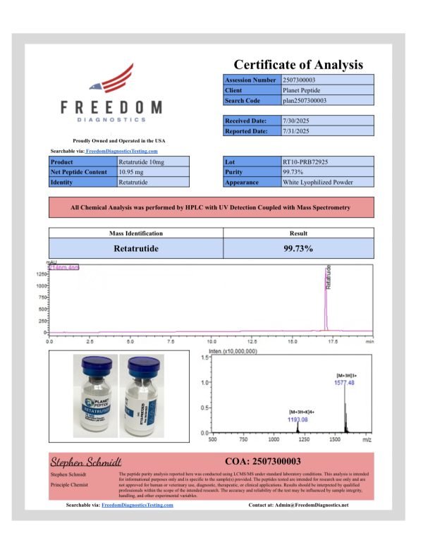 Bulk Retatrutide-RUO 10MG x 10 Vials - Image 4