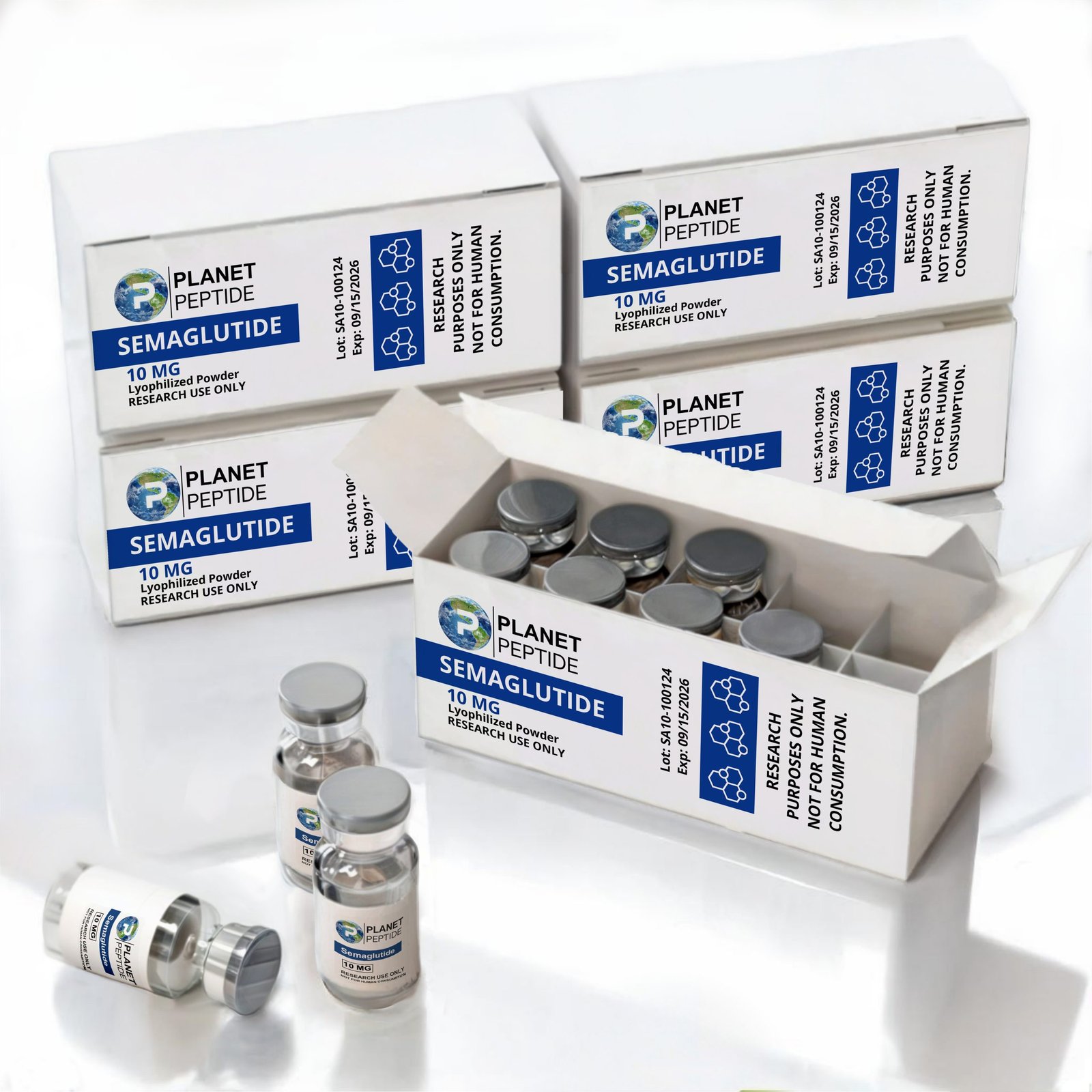 Bulk Semaglutide-RUO 10MG x 10 Vials